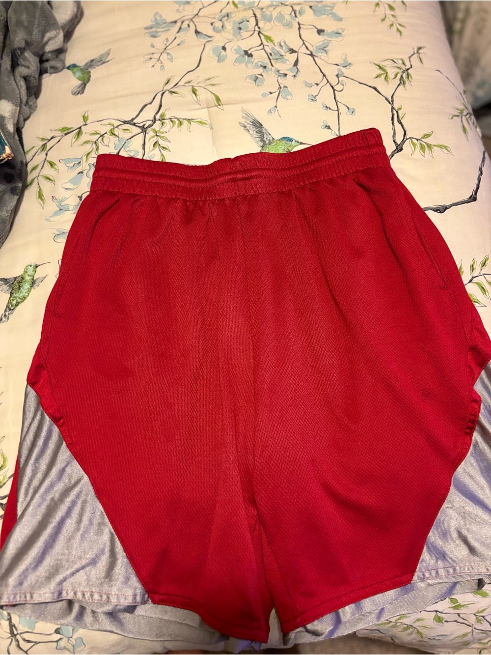 Red Athletic Mesh Shorts reversible